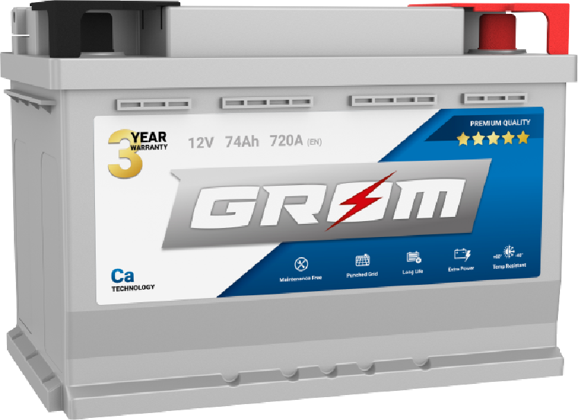 50Ah GROM PREMIUM 480A L1 R+